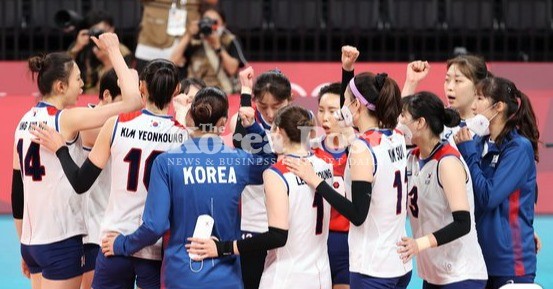 한국 여자배구대표팀. 2021.8.6(사진출처:뉴스1)