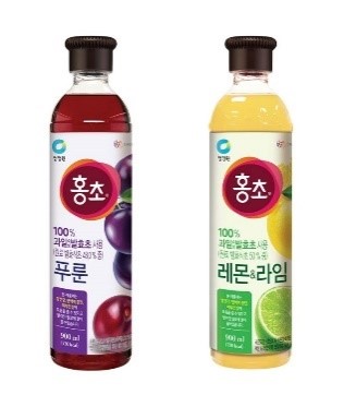 [청정원 홍초 푸룬, 레몬&라임 제품'사진=대상]
