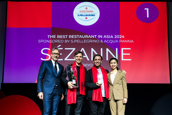 2024 아시아 50 최고 레스토랑에 선정된 도쿄의 Sézanne (세잔)관계자들의 축하 인사 