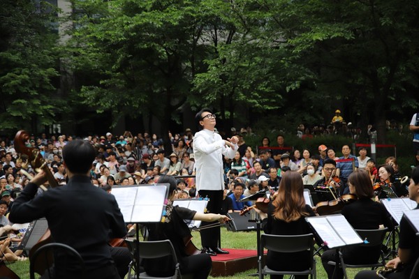  6월 서울 그라시움에서에서 개최된 ‘푸르지오 가든 음악회’사진=대우건설